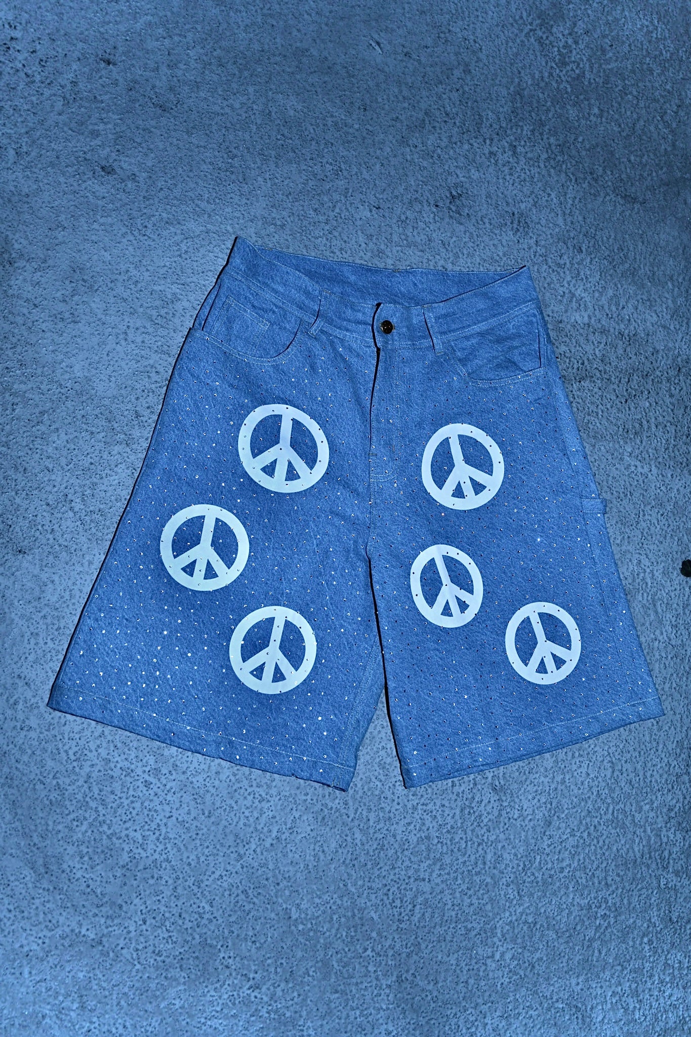 Peaceful denim Jean shorts UNISEX