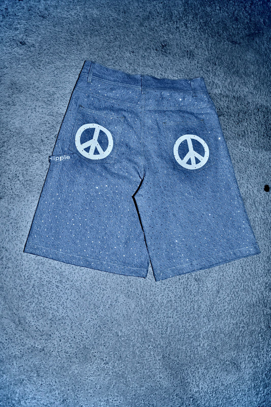 Peaceful denim Jean shorts UNISEX