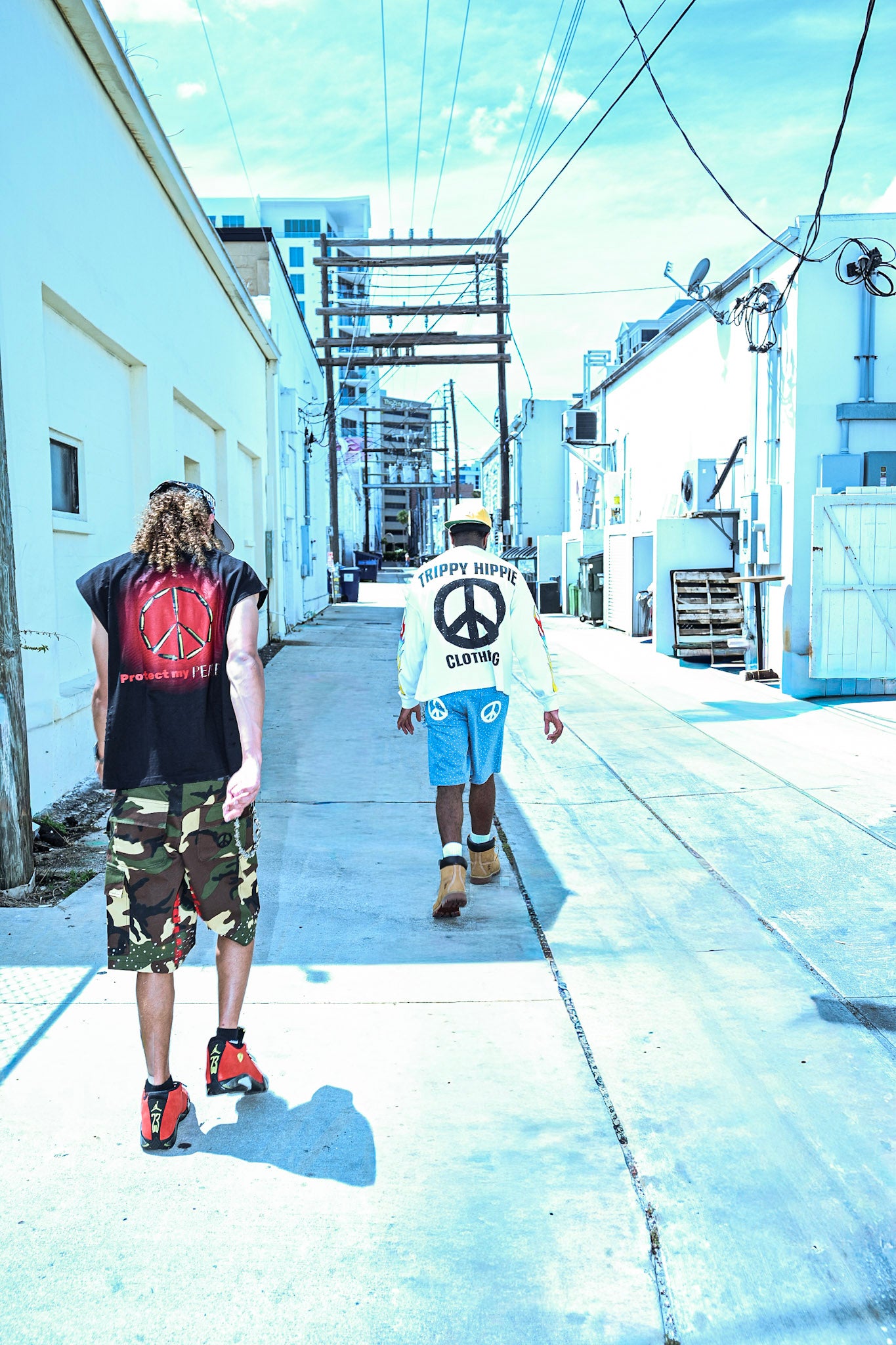 Baggy camo cargo shorts UNISEX