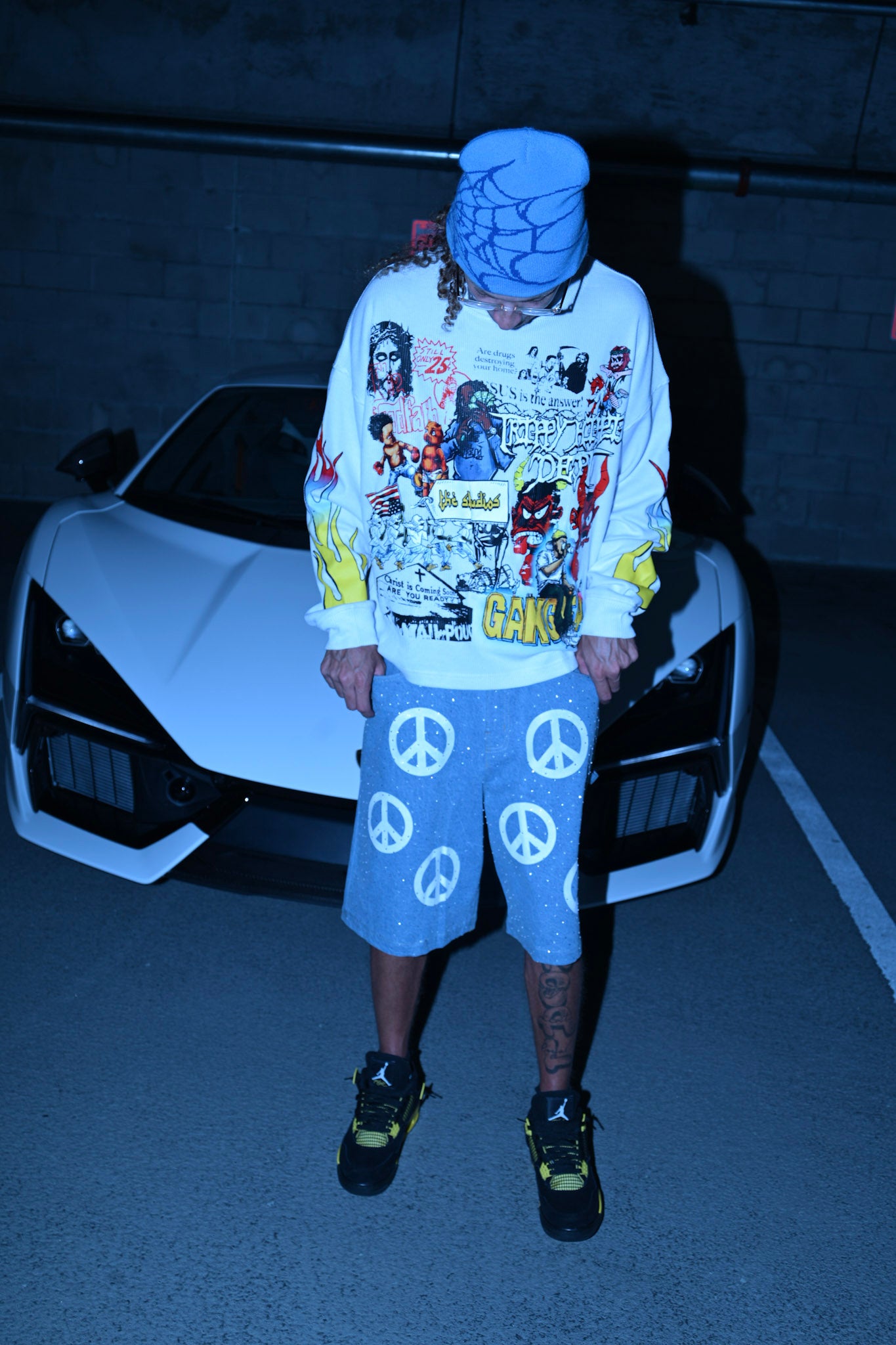 Peaceful denim Jean shorts UNISEX