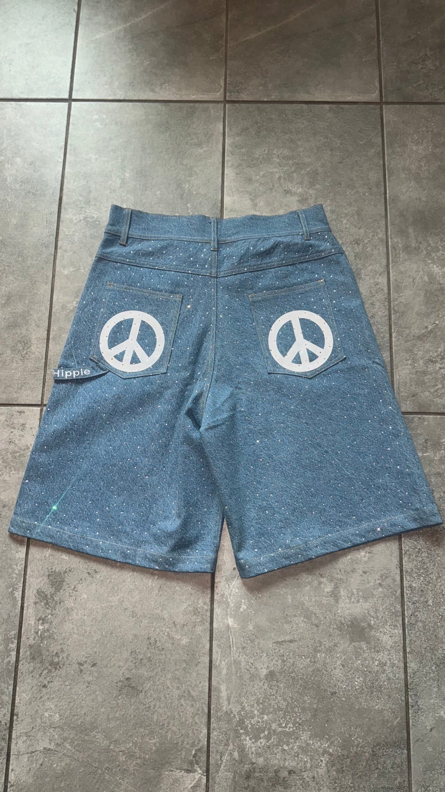 Peaceful denim Jean shorts UNISEX