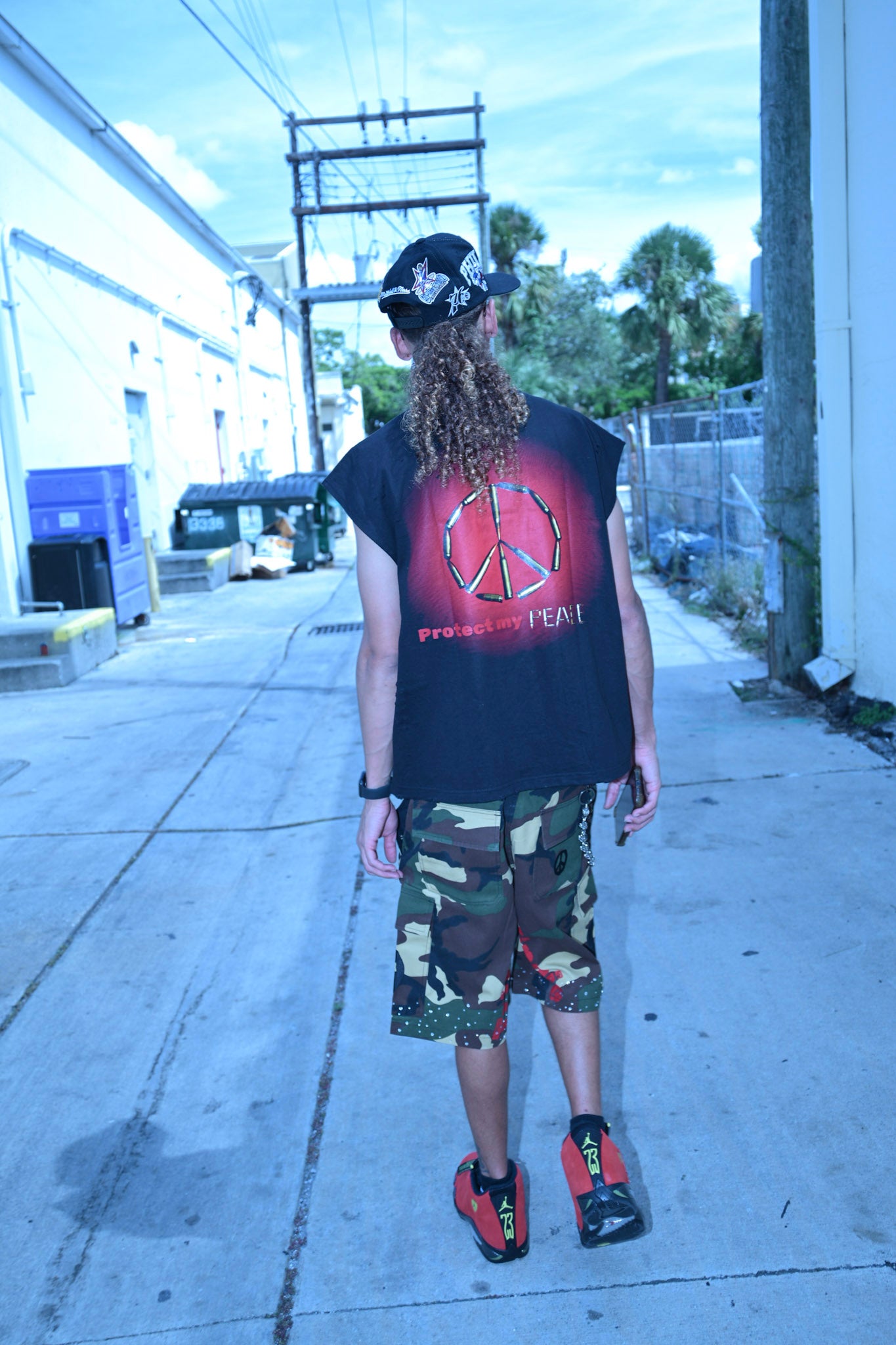 Baggy camo cargo shorts UNISEX