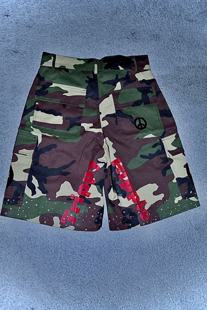 Baggy camo cargo shorts UNISEX