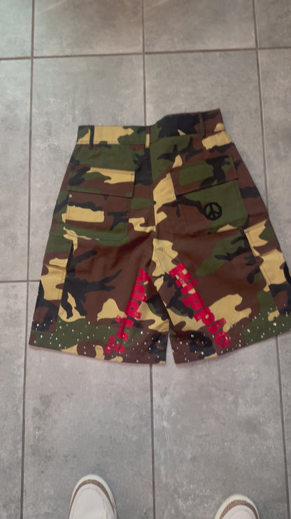 Baggy camo cargo shorts UNISEX