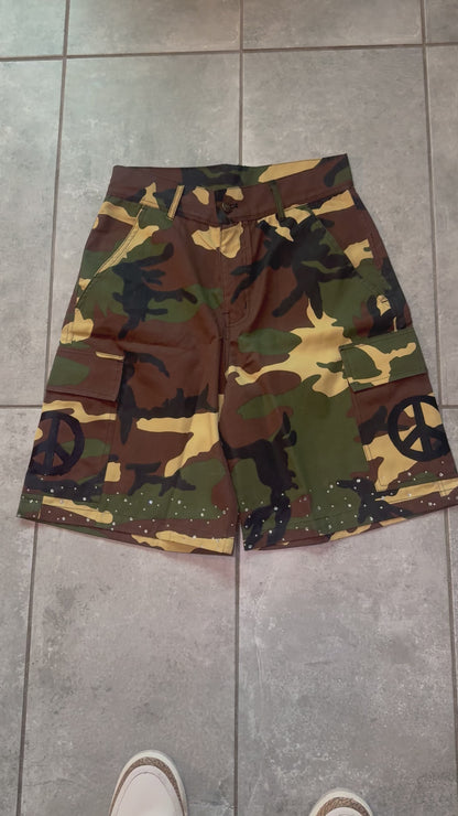 Baggy camo cargo shorts UNISEX